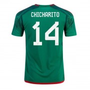 Camisetas De Futbol Selección Méjico Copa Mundial 2022 Chicharito 14 Primera Equipación..